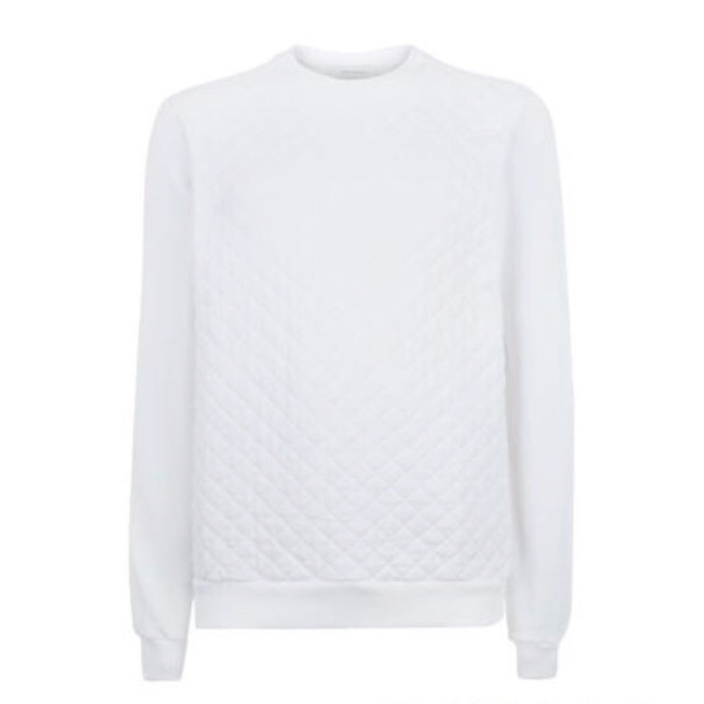 Pierre Balmain Quilted Sweatshirt in White